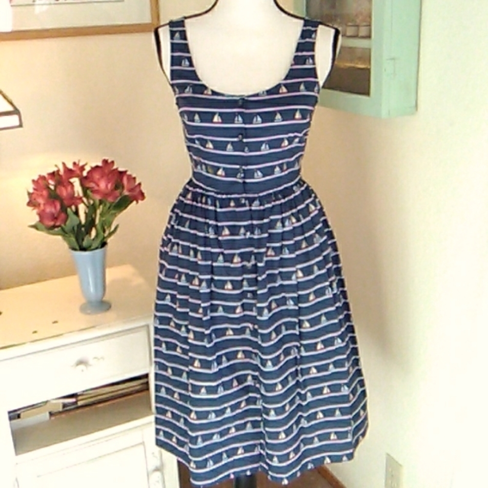 Sugarhill Boutique Sailboat Button Front Dress